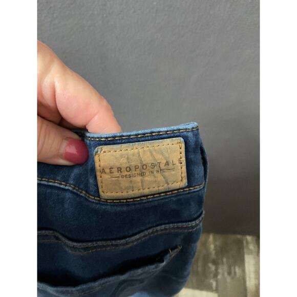 Aeropostale Women’s Jeans 0 Reg High Waisted Skinny Blue Denim Stretch Casual - Picture 6 of 7